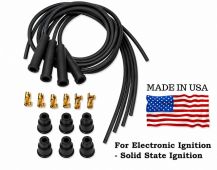 Spark plug wire set 4 Cylinder Tractor USA Made Carbon Suppression for Electronic Ignition
